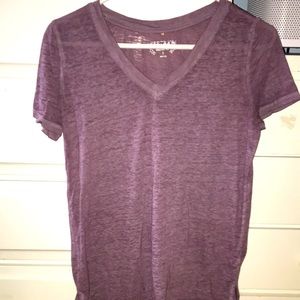 Purple V-neck Road trip Tee